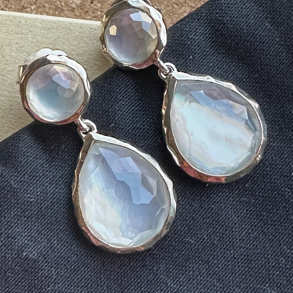 NWOT Ippolita Rock Candy Snowman Mother-of-Pearl Earrings